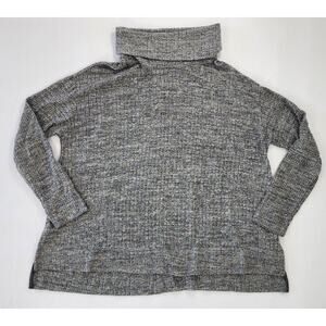 Anthropologie Maeve Sweater Womens XS Gray Oversized Pullover Cowl Turtleneck